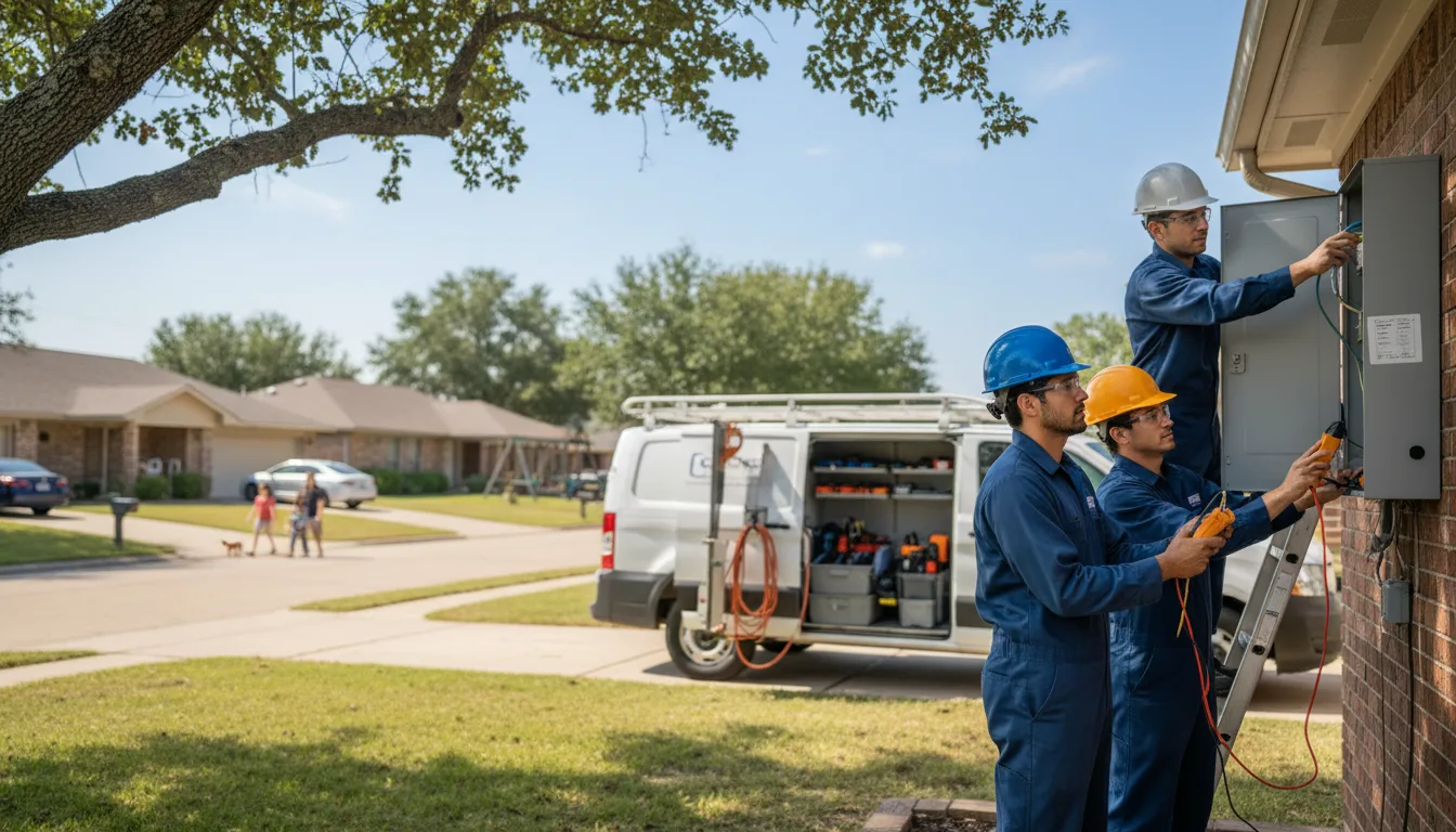 Certified electrician providing emergency electrical services in Connerville, OK